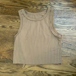 Brown Crop Tank